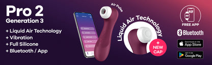 Nurbini™ Pro 2 Generation-Air-Pulse Clitoris Stimulating Vibrator with Liquid-Air Technology